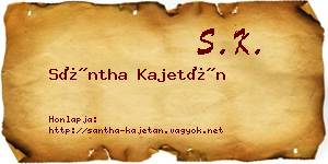 Sántha Kajetán névjegykártya
